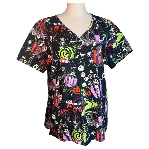 Disney Tops - Halloween Scrub Disney Jack Skellington The Nightmare Before Christmas Size XL